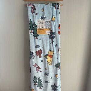 New Disney Winnie The Pooh Bear Blue Blanket Twin 60x90 Piglet Eeyore Tigger